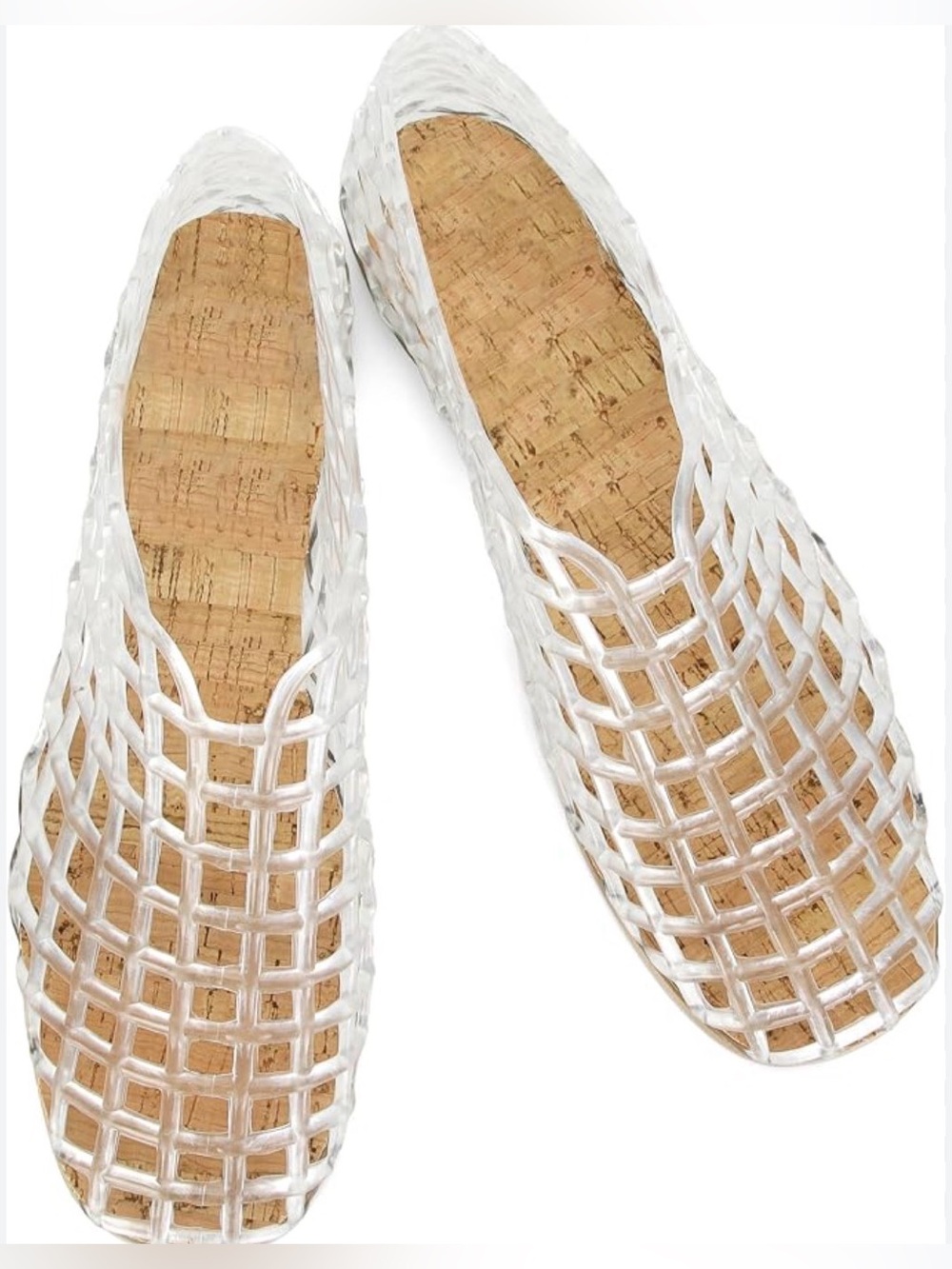 The Row Clear Mars Jelly Woven Ballet Flats